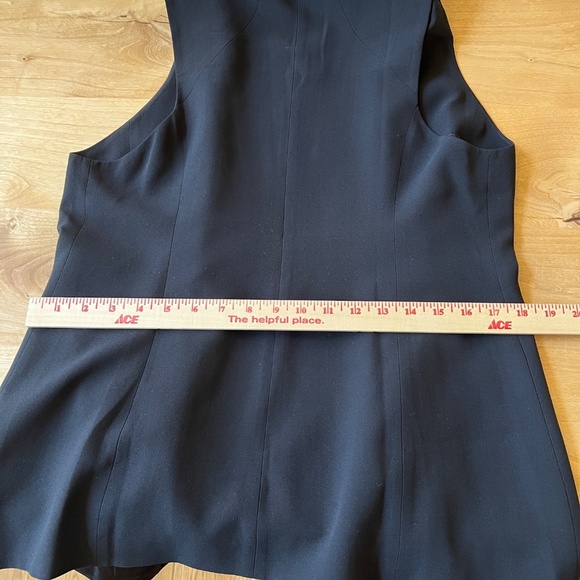 EILEEN FISHER VEST S OPEN FRONT LONG LINE SILK SHAWL COLLAR CLASSIC LUXURY CHIC - Picture 9 of 11